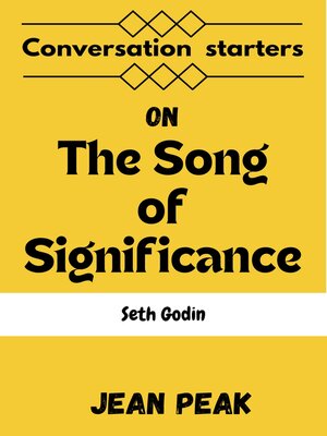 cover image of Conversations Starters on the Song of Significance